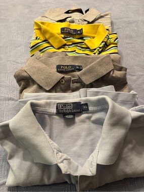 4 Polo Ralph Lauren Men's Polo Shirt Lot - Size XL